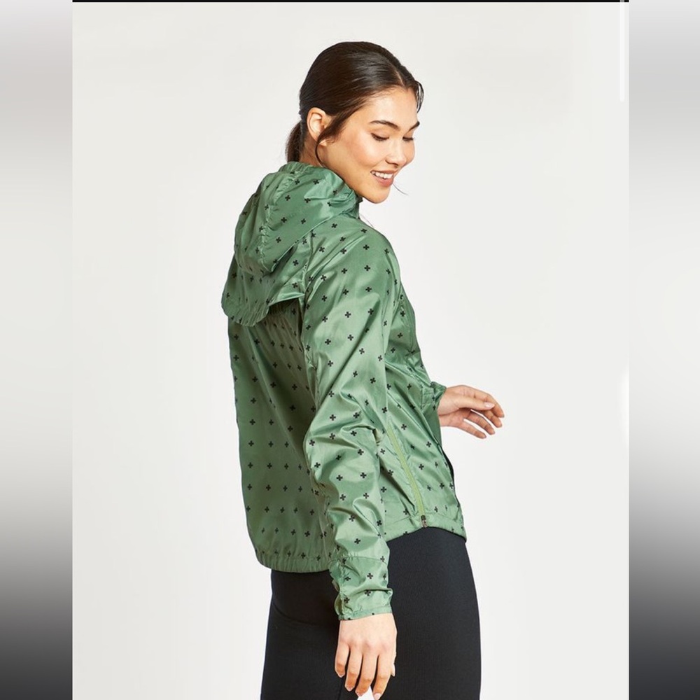 Oiselle Seattle Showers Anorak Jacket - Leaf Plus One Print